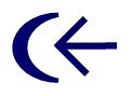 Arrow pointing left to semi-circle